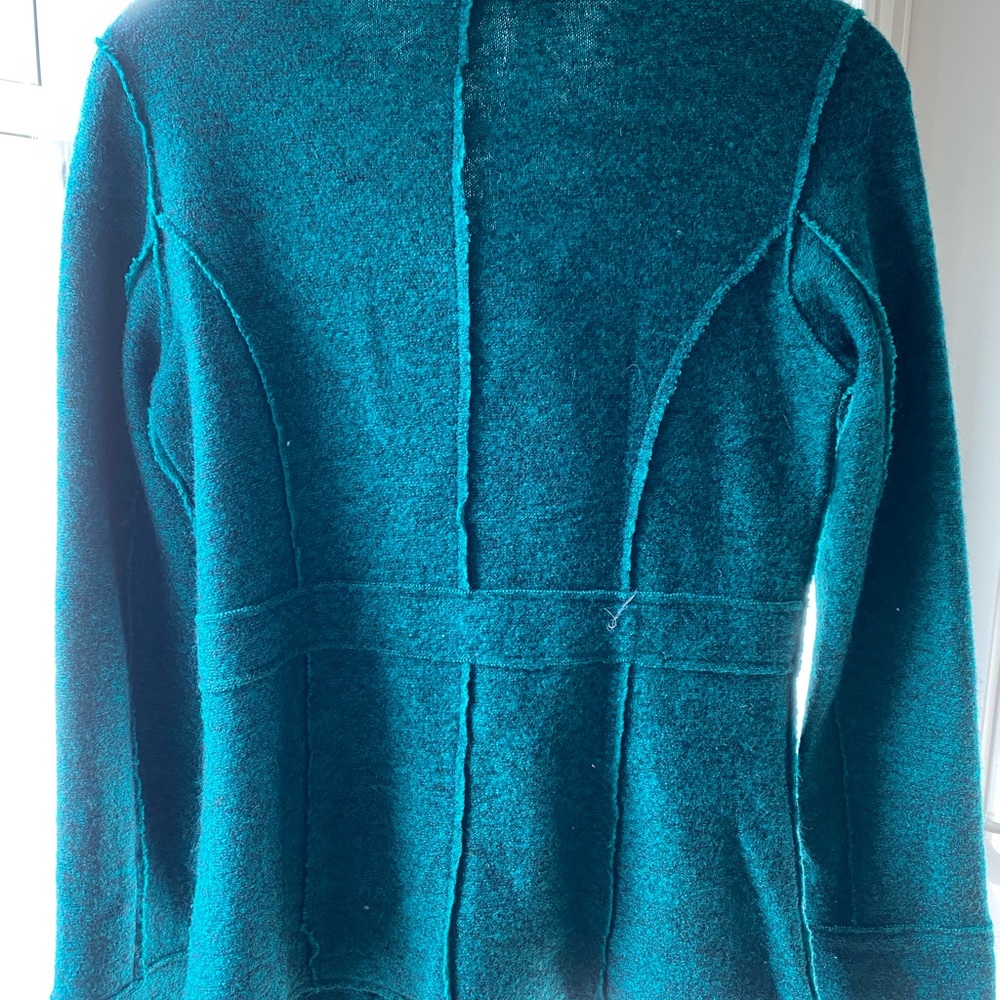 Kenar button jacket, size small, color green